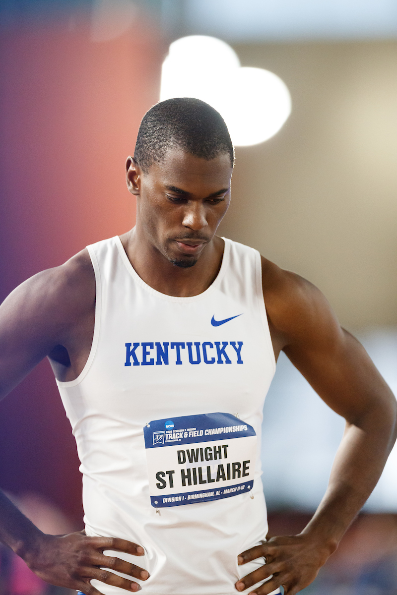 Dwight St. Hillaire.

Day 1 of NCAA Track and Field Championship.

Photo by Elliott Hess | UK Athletics