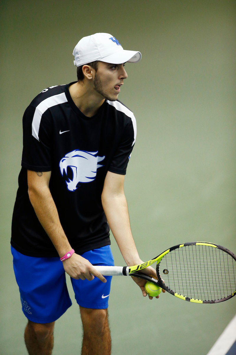 Enzo Wallart.

The University of Kentucky men?s tennis squad in action against EKU on Friday, January 19th, 2018, at the Hilary J. Boone Center in Lexington, Ky.

Photo by Quinn Foster I UK Athletics