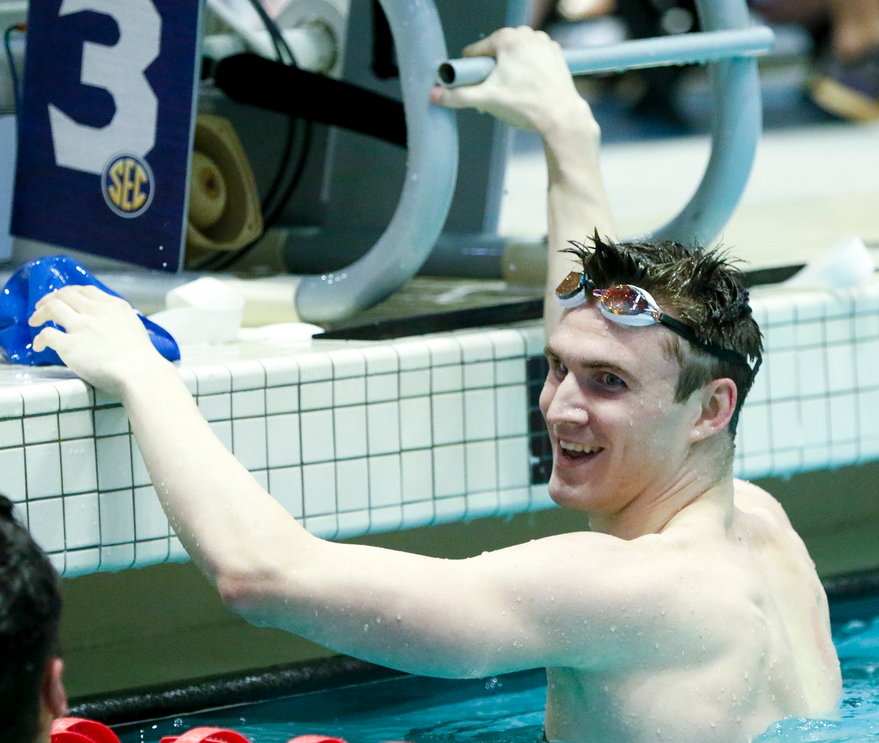 Photos from the afternoon portion of the final day of the 2019 SEC Swimming and Diving Championships in the Gabrielsen Natatorium at the University of Georgia in Athens, Ga., on Saturday, Feb. 23, 2019. (Casey Sykes)