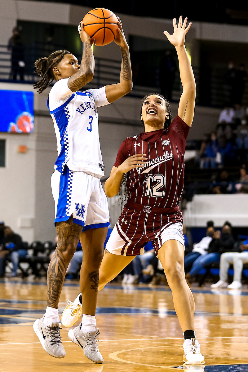 Jazmine Massengill.

Kentucky loses to South Carolina 59-50..

Photo by Eddie Justice | UK Athletics