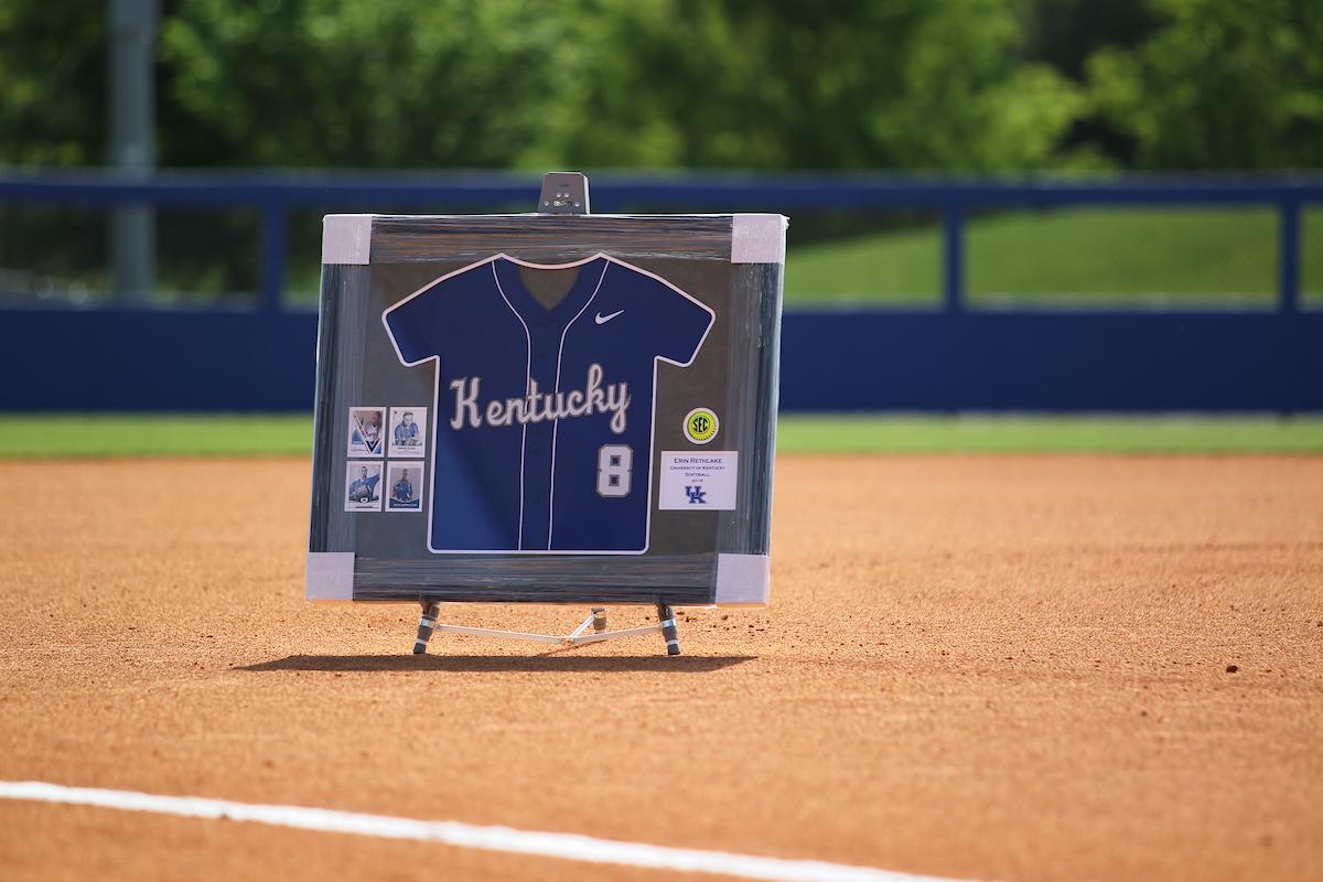 Erin Rethlake.

The University of Kentucky softball team during Game 1 against South Carolina for Senior Day on Sunday, May 6th, 2018 at John Cropp Stadium in Lexington, Ky.

Photo by Quinn Foster I UK Athletics
