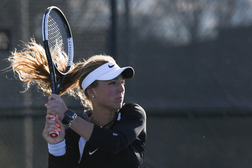 Akvile Parazinskaite. 

Kentucky defeated Florida 4-3 on Friday, March 22nd.

Photo by Eddie Justice | UK Athletics