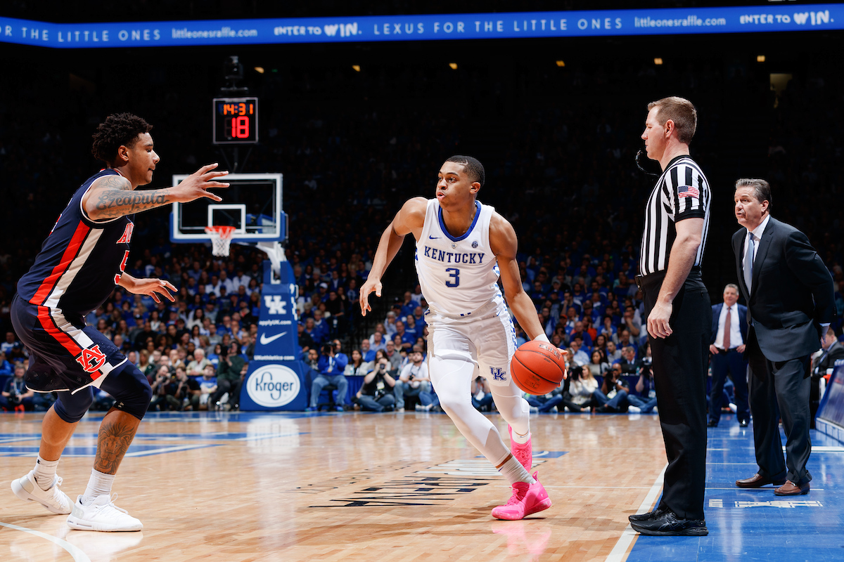 Keldon Johnson.


Kentucky beats Auburn, 80 - 53.

Photo by Elliott Hess | UK Athletics