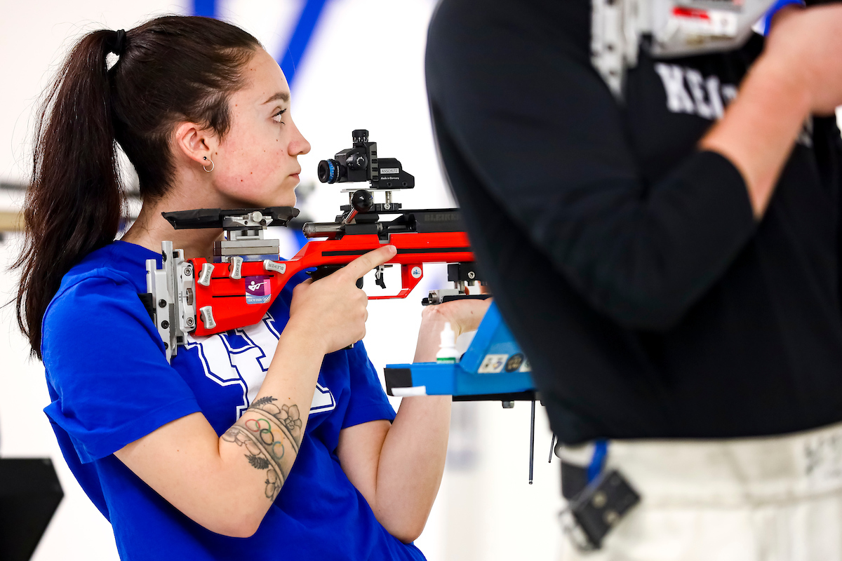 Mary Tucker. 

Kentucky Rifle vs Morehead St.

Photo by Eddie Justice | UK Athletics