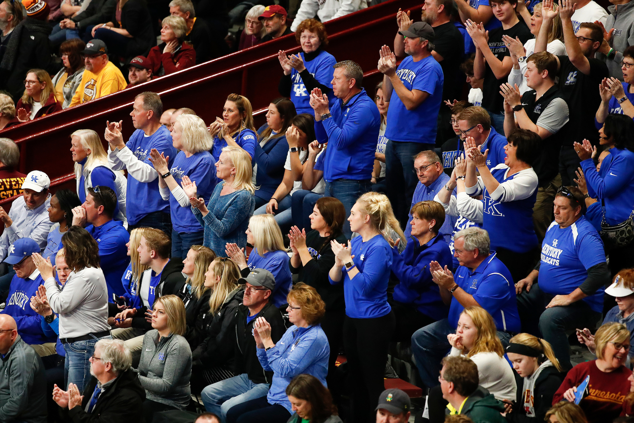 Fans.

Kentucky falls to Nebraska 3-0 in the NCAA Volleyball Sweet 16 at The Maturi Pavillion in Minneapolis, MN, on Friday, December 7, 2018.

Photo by Chet White | UK Athletics
