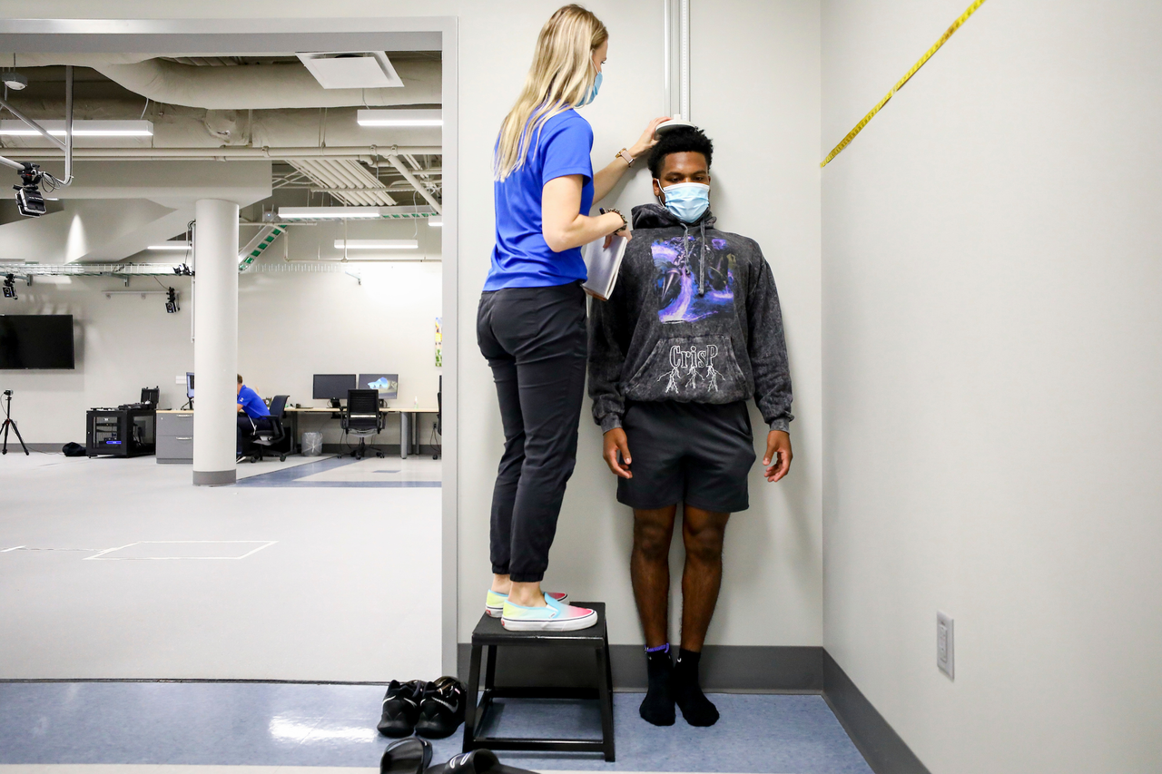 Sahvir Wheeler.

The UK men's basketball team at the University of Kentucky Sports Medicine Research Institute. 

Photo by Chet White | UK Athletics