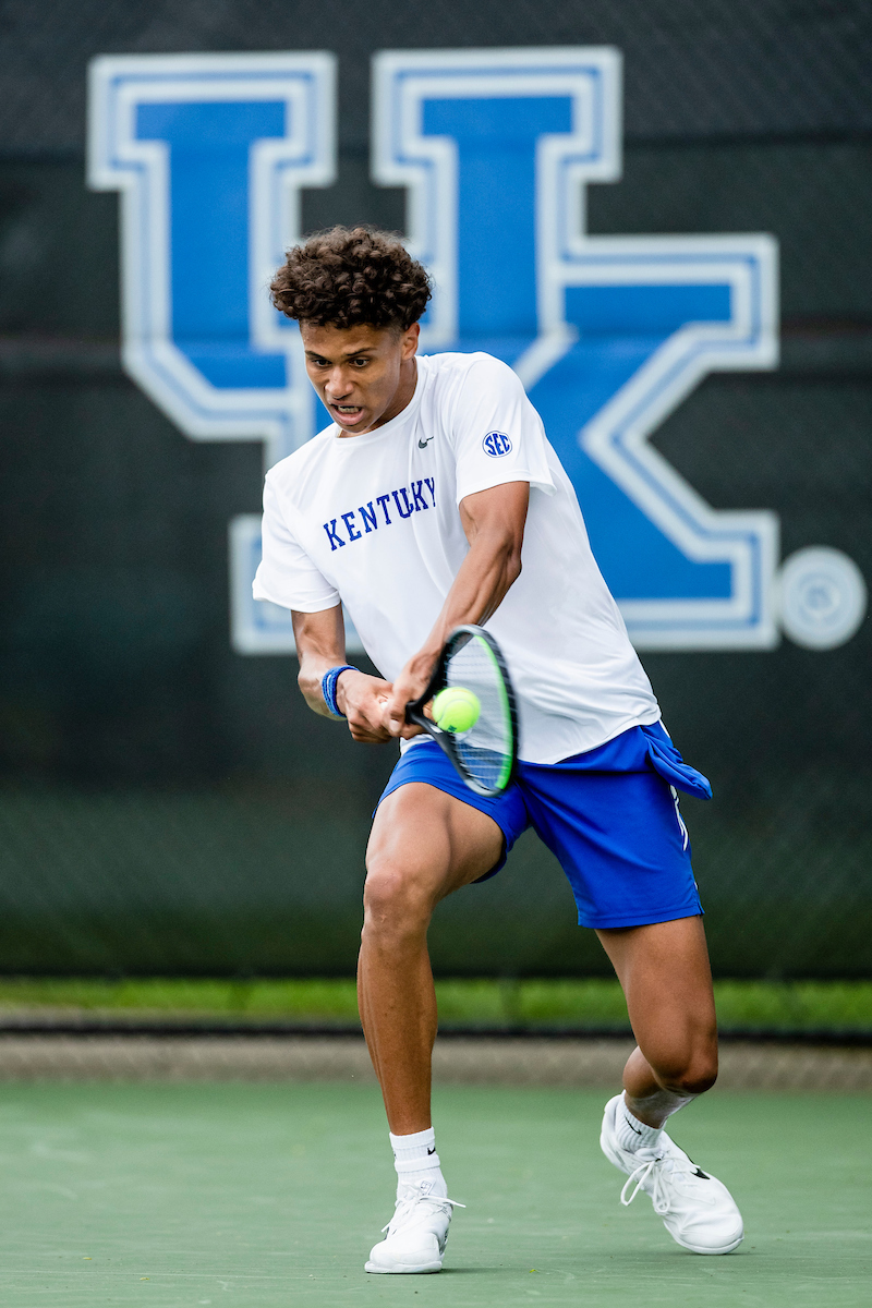 Gabriel Diallo. 

Kentucky beat DePaul 4-0 in the first round of the 2022 NCAA Men’s Tennis Tournament.

Photo by Elliott Hess | UK Athletics