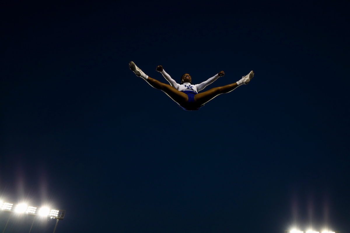 Cheerleaders.

UK beat EMU 38-17.

Photo by Chet White | UK Athletics