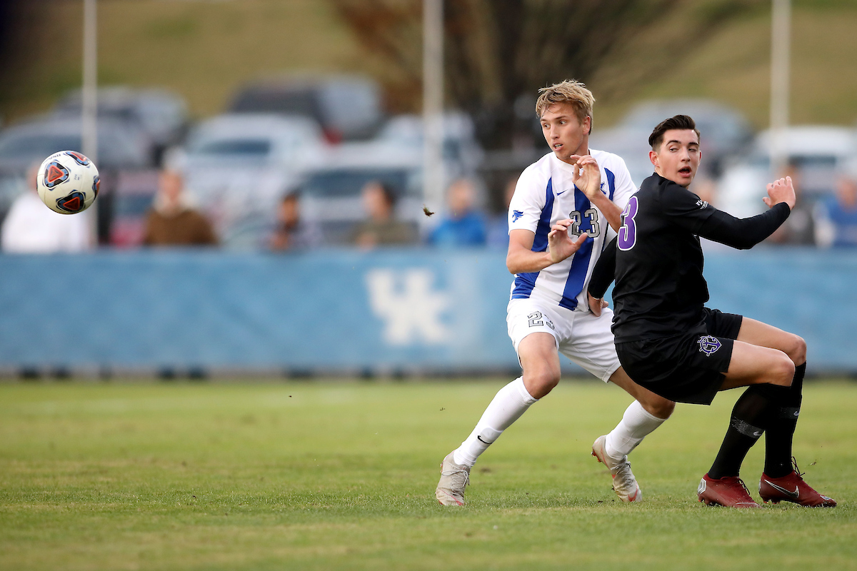 Cole Guindon.

Men's soccer beats Portland, 4-0.

Photo by Quinn Foster | UK Athletics