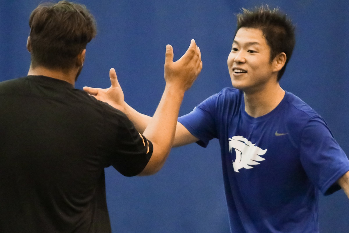 Kento Yamada. 

Kentucky men's tennis hosts Kennesaw State this Sunday afternoon.

Photo by Eddie Justice | UK Athletics