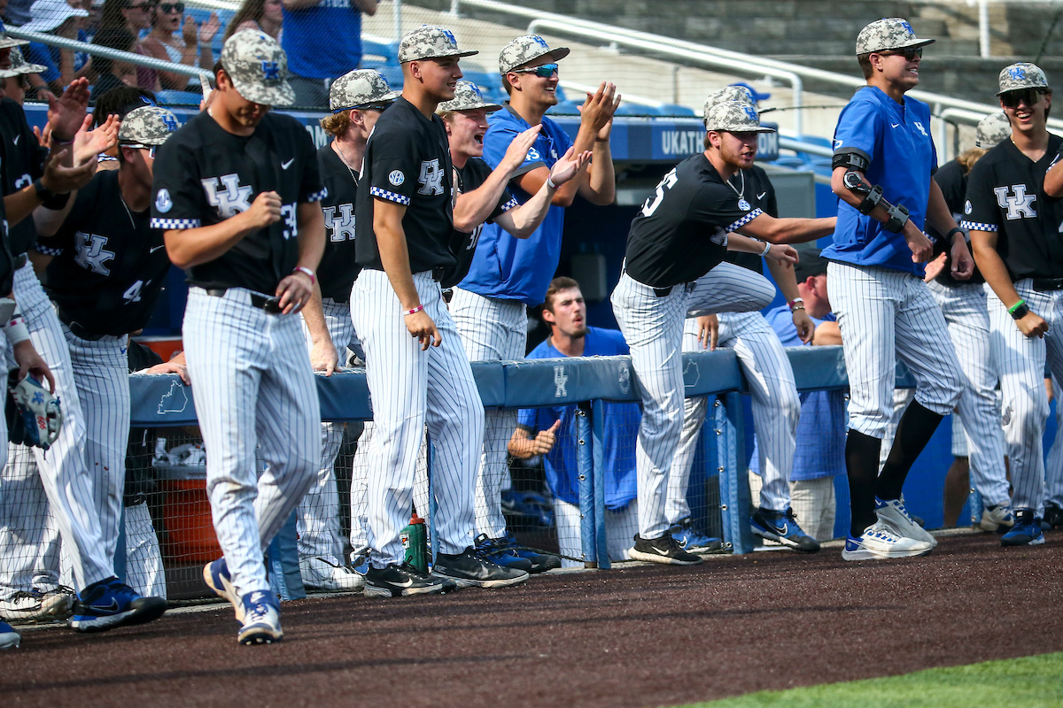 Mason Moore. Jackson Nove. Seth Logue. Darren Williams.

Kentucky beats Auburn 6-3.

Photo by Sarah Caputi | UK Athletics