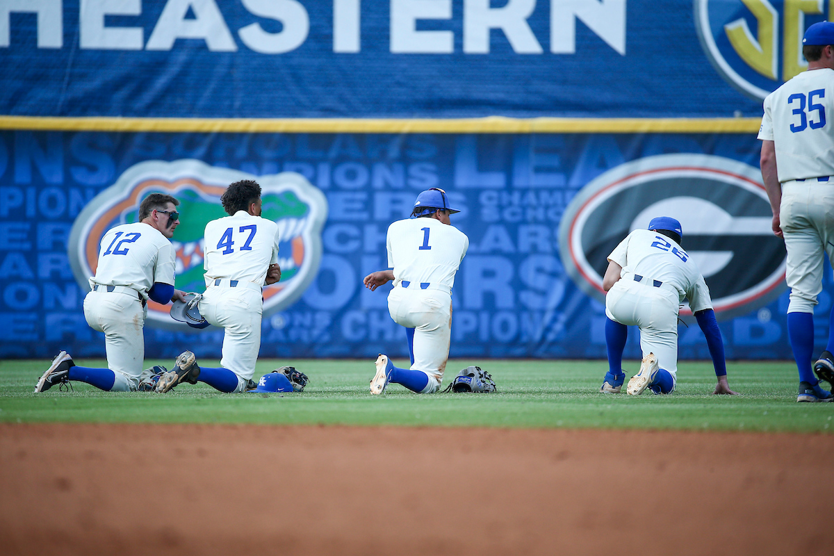 Chase Estep. Ryan Ritter. Daniel Harris IV. Jacob Plastiak.

Kentucky defeats LSU 7-2.

Photo by Sarah Caputi | UK Athletics
