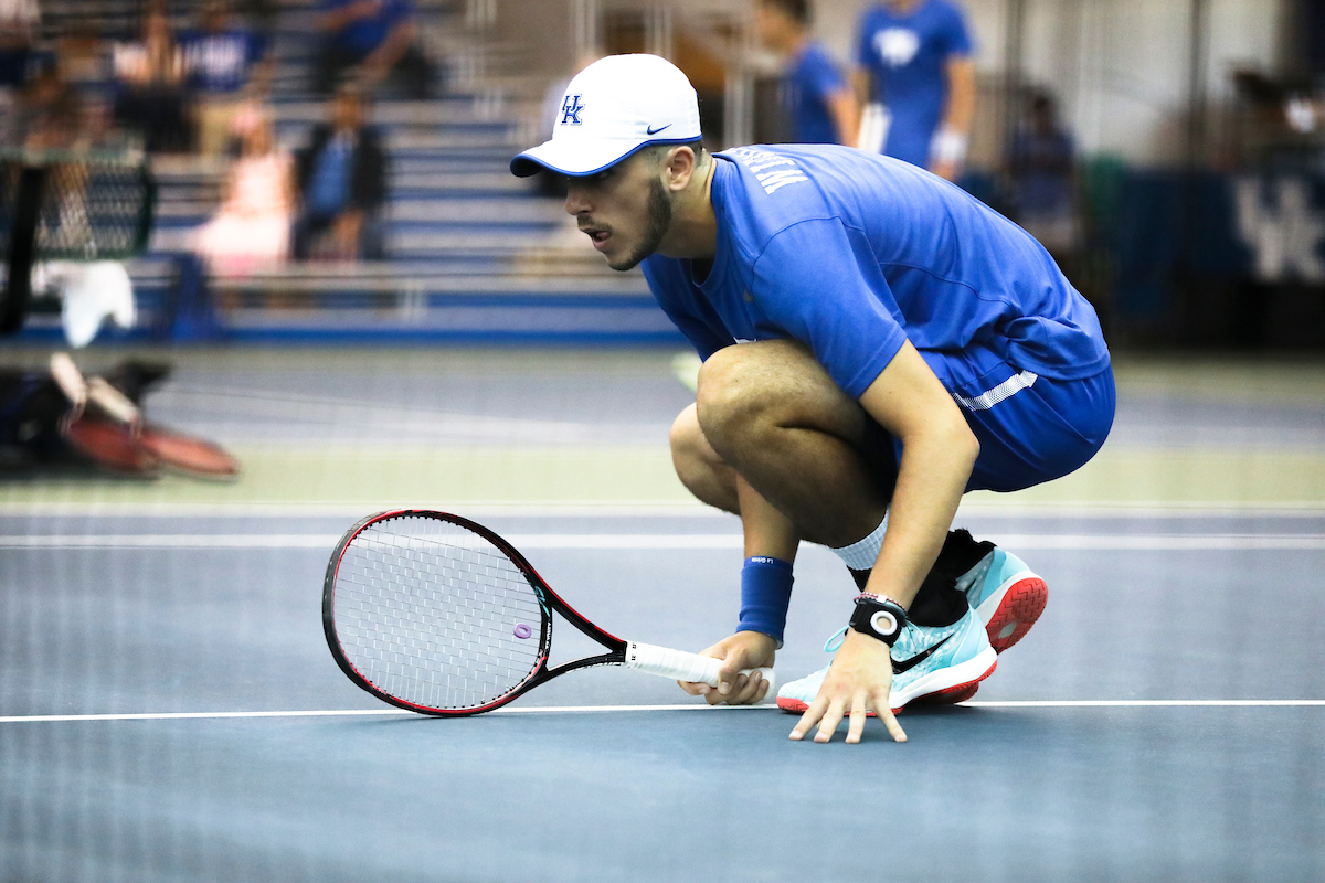 Enzo Wallart. 

Kentucky men's tennis falls to Tennessee 0-4 on Sunday, April 14th..

Photo by Eddie Justice | UK Athletics