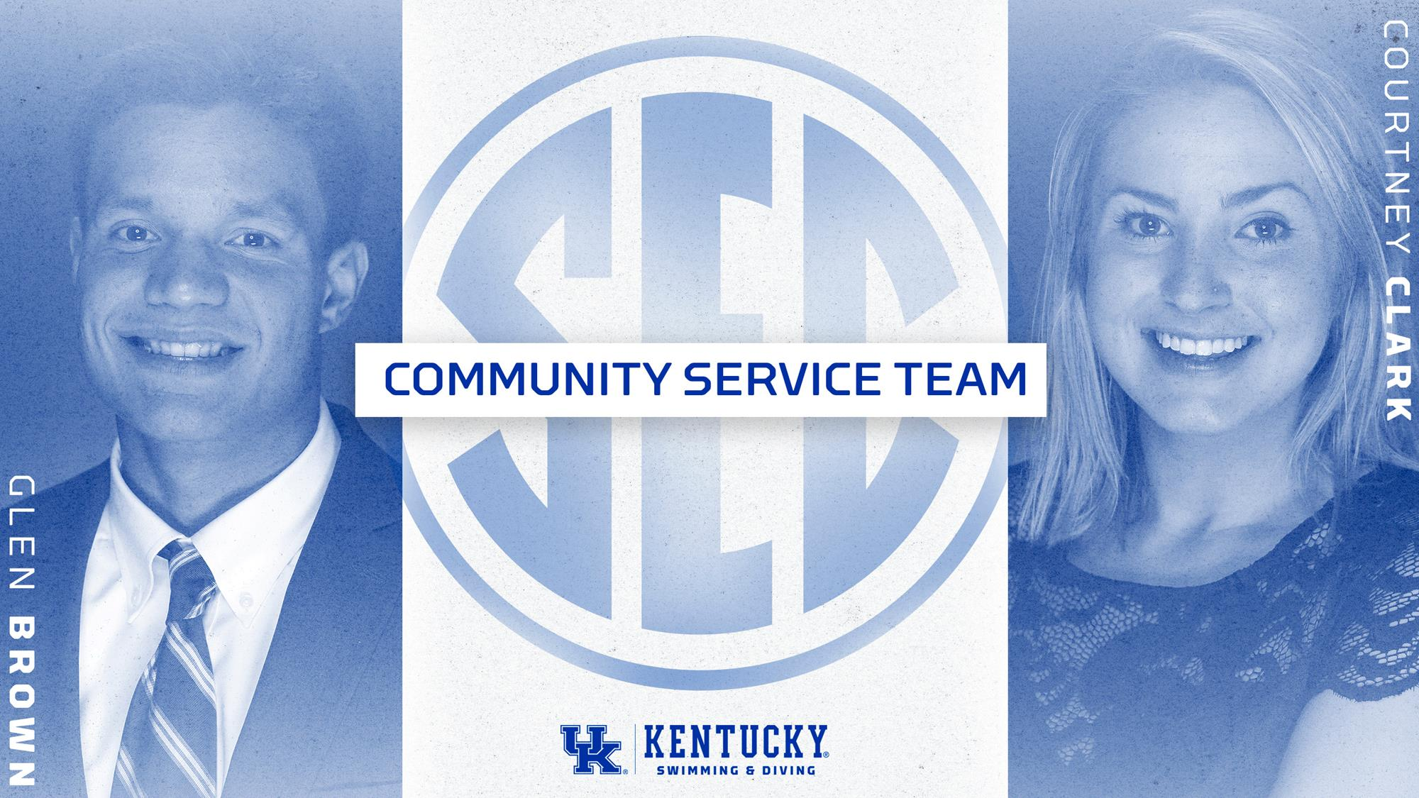 Brown, Clark Named to SEC Community Service Team