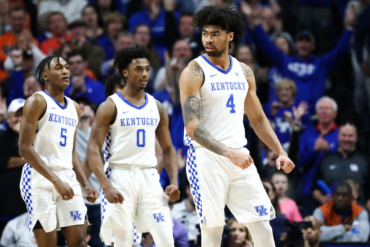 Nick Richards. Immanuel Quickley. Ashton Hagans.

UK beat Auburn 73-66.

Photo by Elliott Hess | UK Athletics