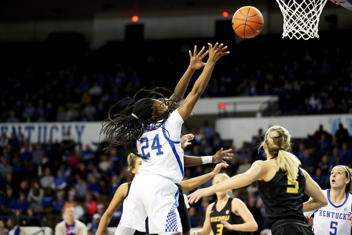 Taylor Murray

The UK Women's Basketball team beats Mizzou. 

Photo by Britney Howard  | UK Athletics