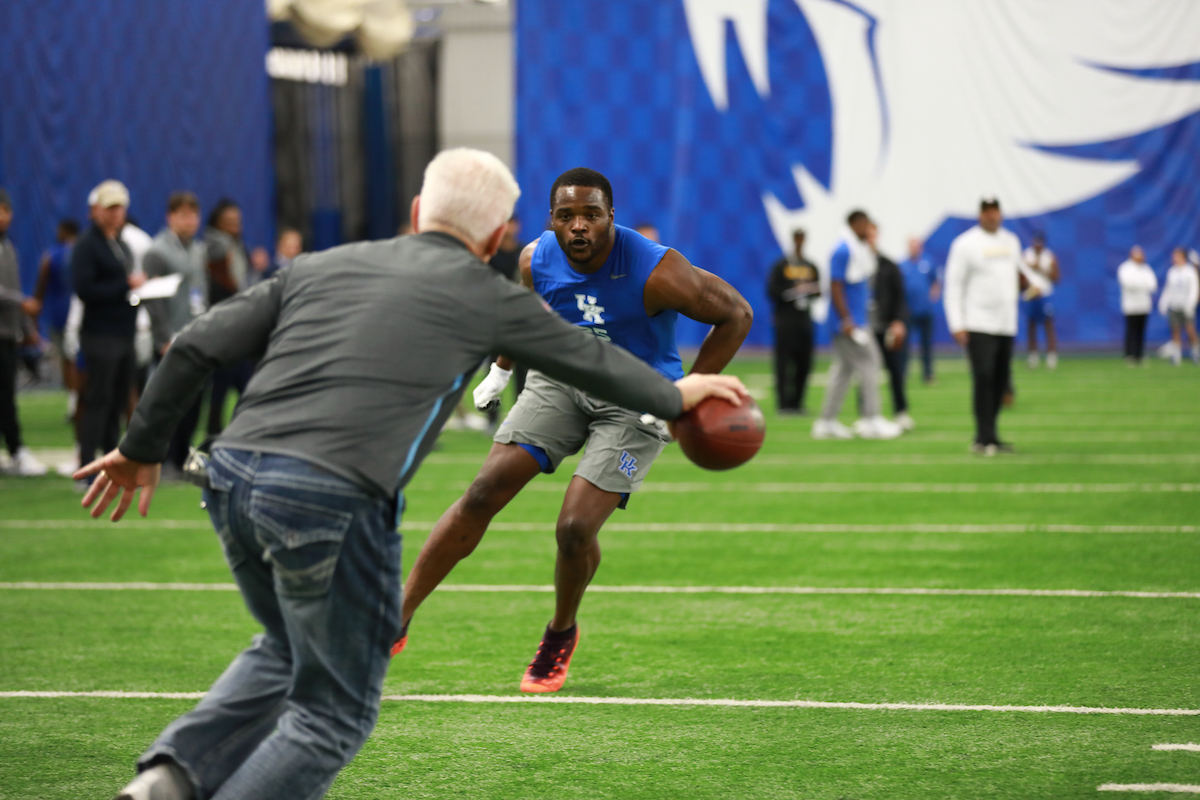 Darius West.

Pro Day for UK Football.

Photo by Jacob Noger | UK Athletics