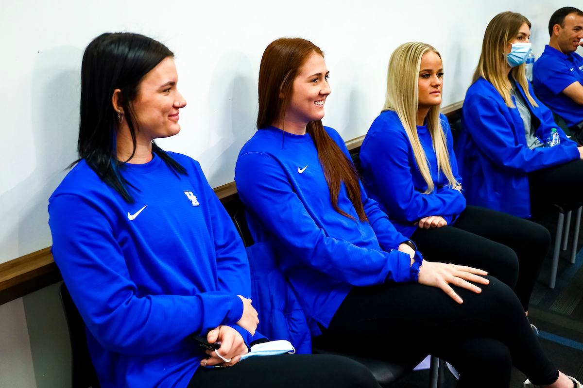 Renee Abernathy. Lauren Johnson. Kayla Kowalik.

Kentucky Softball and Baseball media day

Photo by Eddie Justice | UK Athletics