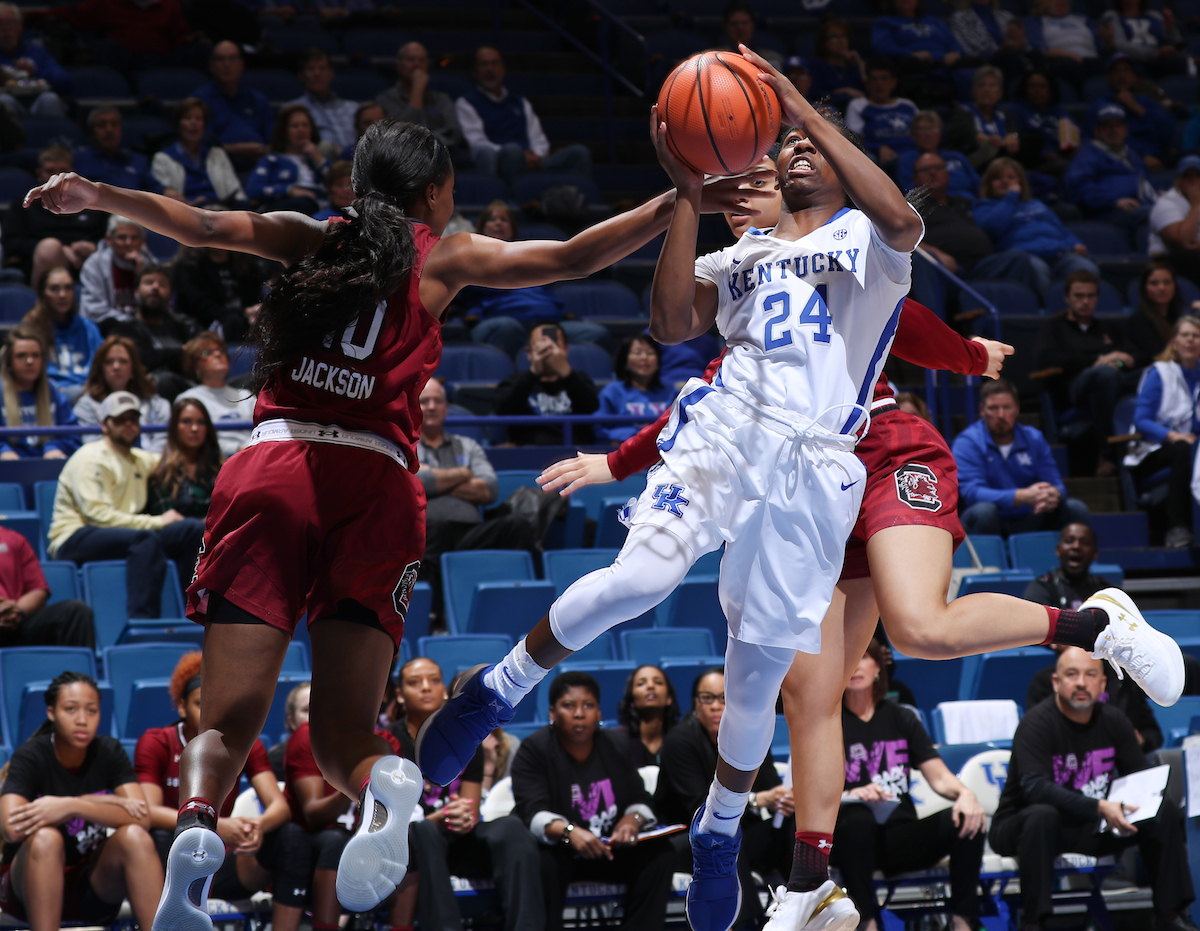 Taylor Murray

The University of Kentucky women's basketball team falls to South Carolina on Sunday, January 21, 2018 at Rupp Arena in Lexington, Ky.

Photo by Elliott Hess | UK Athletics