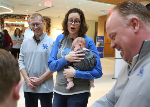 Sarah Howard.

Sarah Howard and her family are presented with a vacation trip to the 2019 VRBO Citrus Bowl to cheer on the Kentucky Wildcats.

Photo by Noah J. Richter | UK Athletics