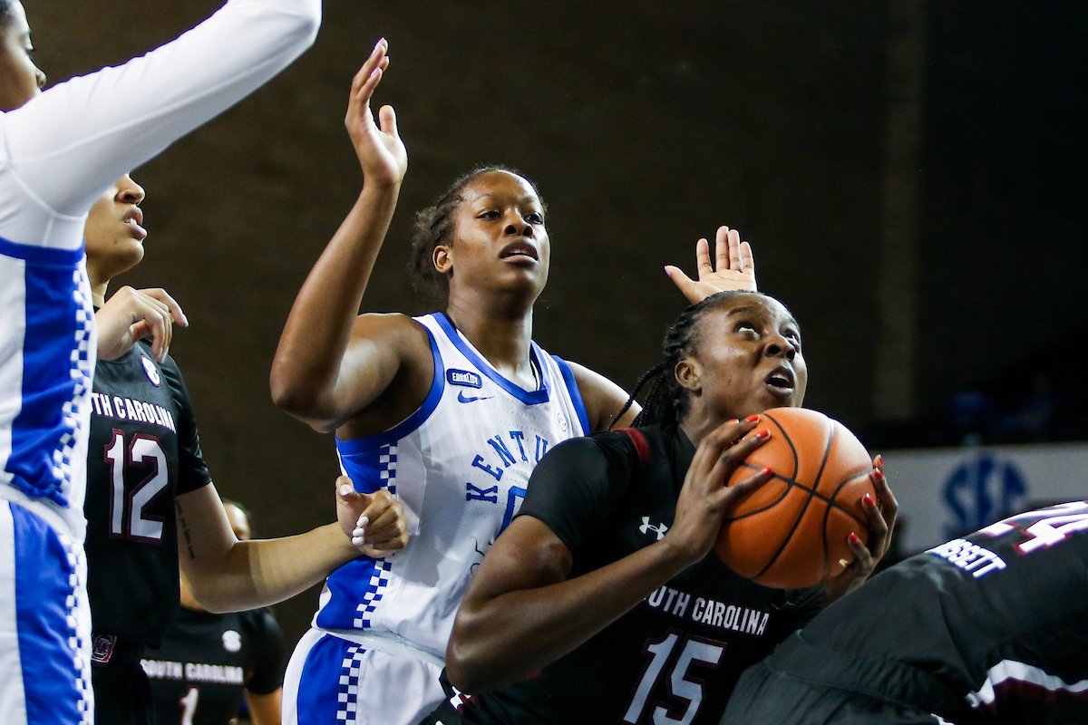 Olivia Owens.

Kentucky falls to South Carolina 75-70.

Photo by Hannah Phillips | UK Athletics