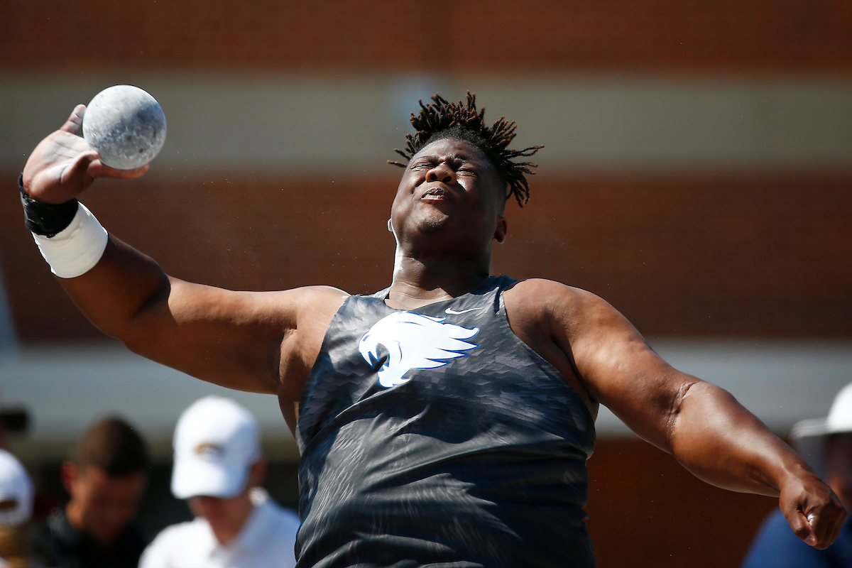 Charles Lenford.

Day two of the 2018 SEC Outdoor Track and Field Championships on Saturday, May 12, 2018, at Tom Black Track in Knoxville, TN.

Photo by Chet White | UK Athletics