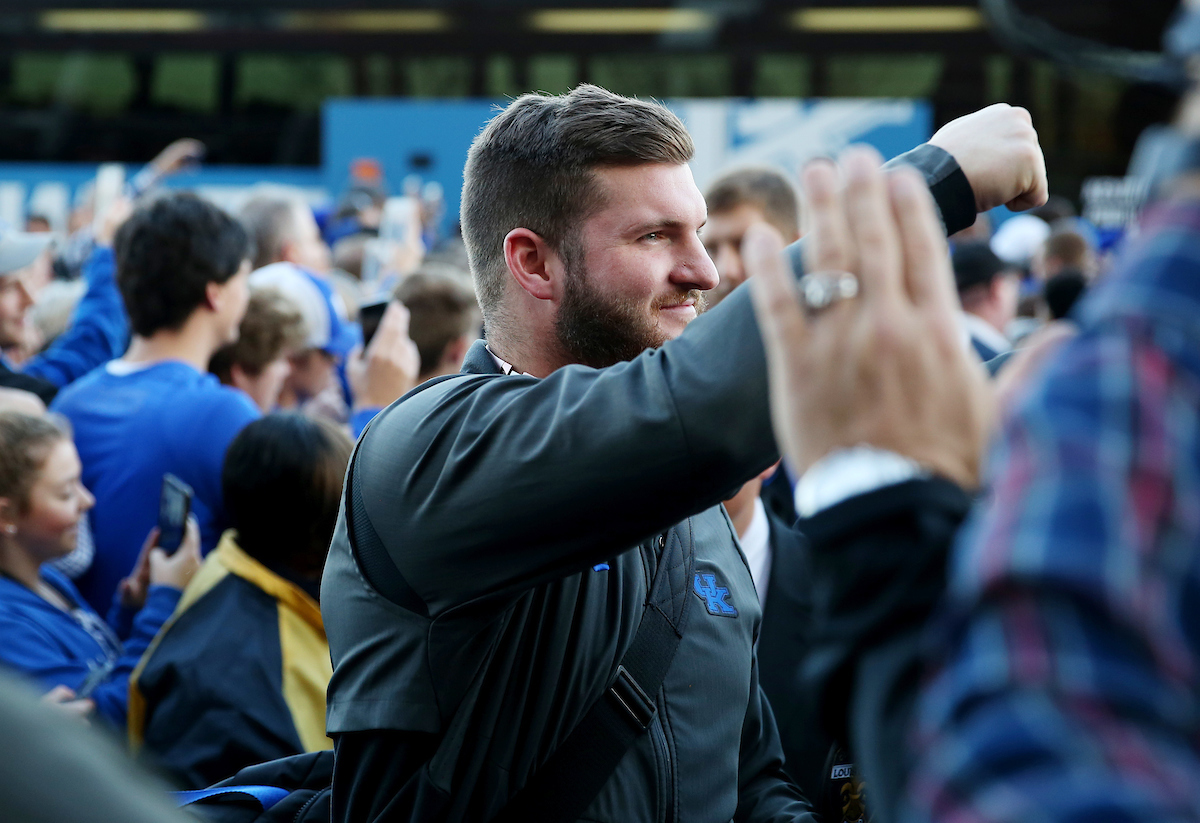 CJ Conrad

UK football beats Louisville 56-10 at Cardinal Stadium. 

Photo by Britney Howard  | UK Athletics