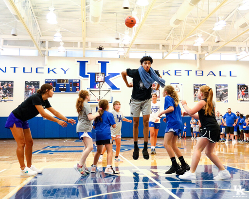 Jacob Toppin.

The 2021 Father-Daughter Kentucky men's basketball camp.

Photo by Eddie Justice | UK Athletics