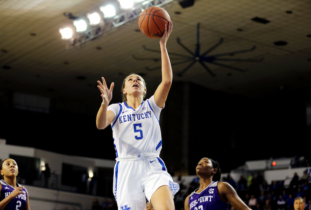 Blair Green 


UK Women's Basketball beat High Point University 71-49 at Memorial Coliseum  on Sunday, November 18th, 2018.

Photo by Britney Howard  | UK Athletics