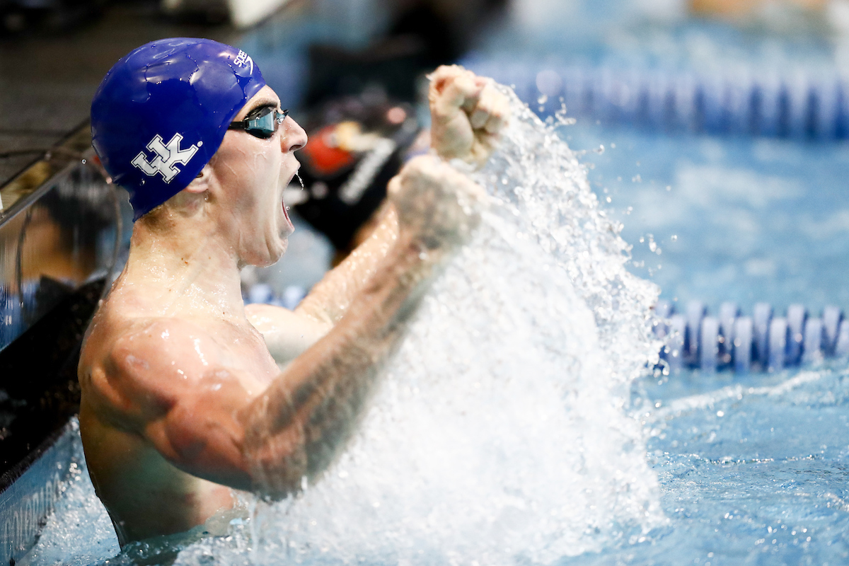 The UK men's and women's swim and drive teams beat Louisville on Senior Day at the Lancaster Aquatic Center on Saturday, January 26, 2019.

Photo by Elliott Hess | UK Athletics