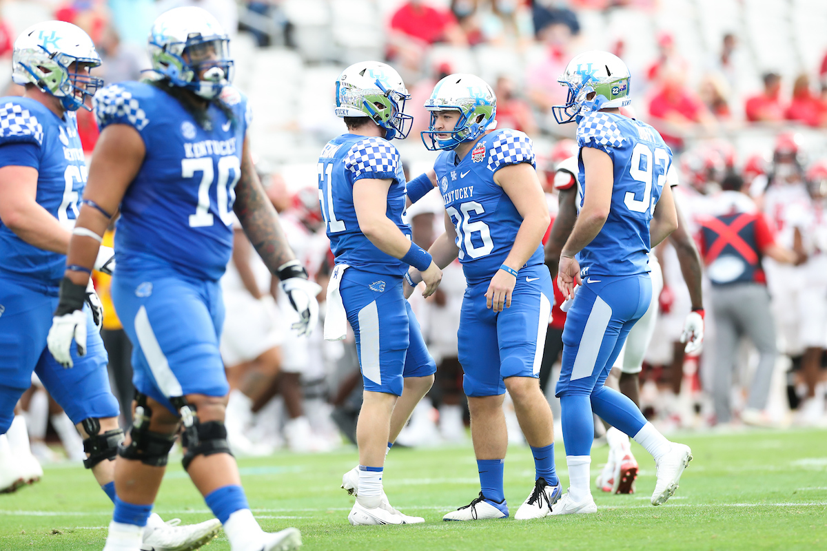 MATT RUFFOLO.

Kentucky beats NC State, 23-21, to win the TaxSlayer Gator Bowl.

Photo by Elliott Hess | UK Athletics