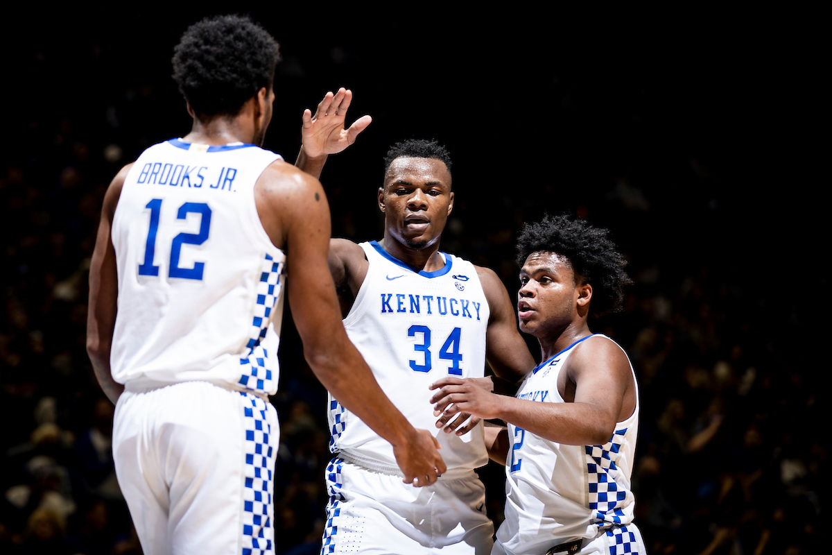 Keion Brooks Jr. Oscar Tshiebwe. Sahvir Wheeler. 

Kentucky beat Missouri 83-56.

Photos by Chet White | UK Athletics