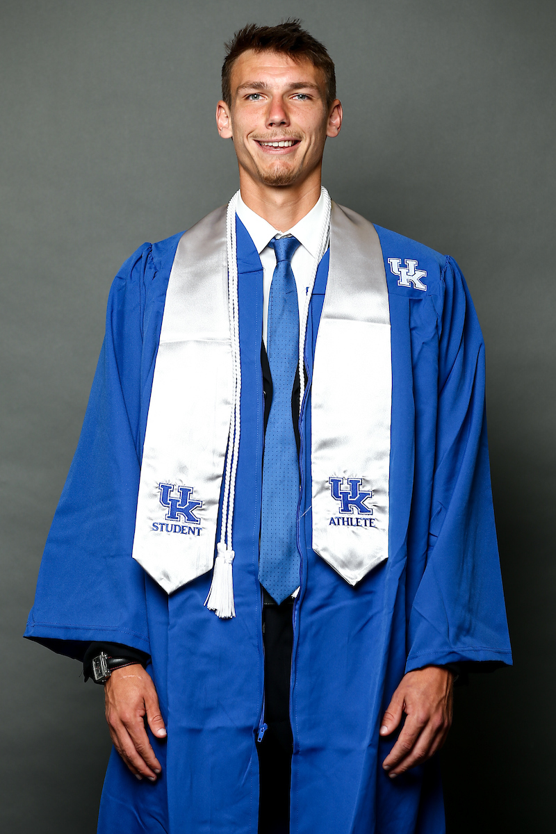 Cesar Bourgois. 

2020-21 Graduation.

Photo by Eddie Justice | UK Athletics