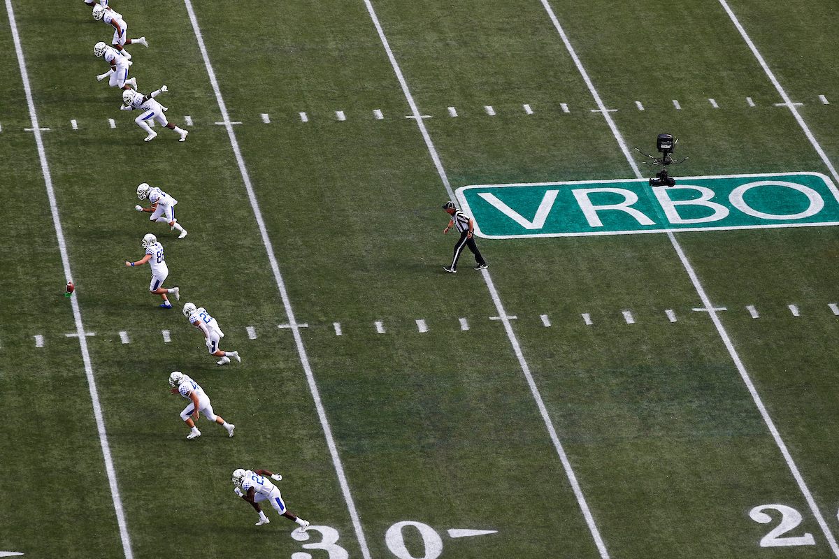 Kick off. Grant McKinnis.

The UK football team beat Penn State27-24 in the Citrus Bowl.

Photo by Chet White | UK Athletics