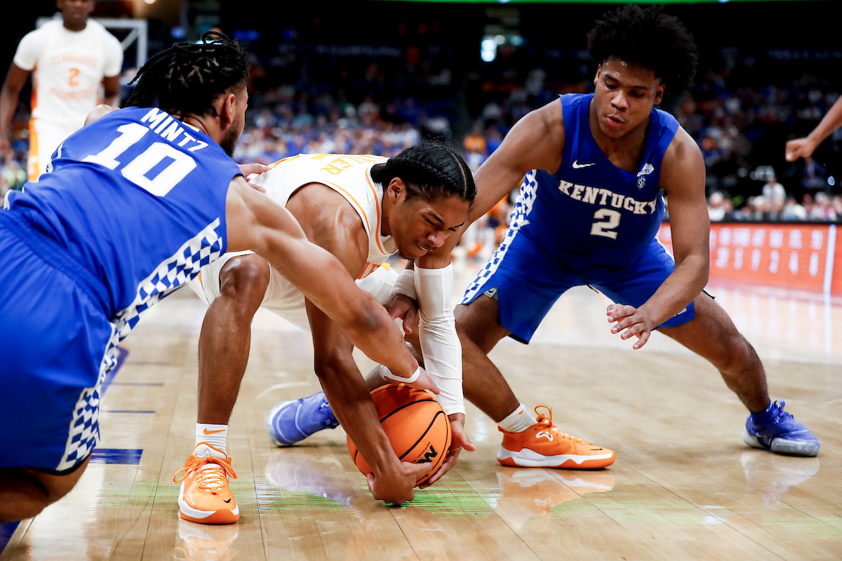 Davion Mintz. Sahvir Wheeler. 

Kentucky loses to Tennessee 69-62.

Photos by Chet White | UK Athletics