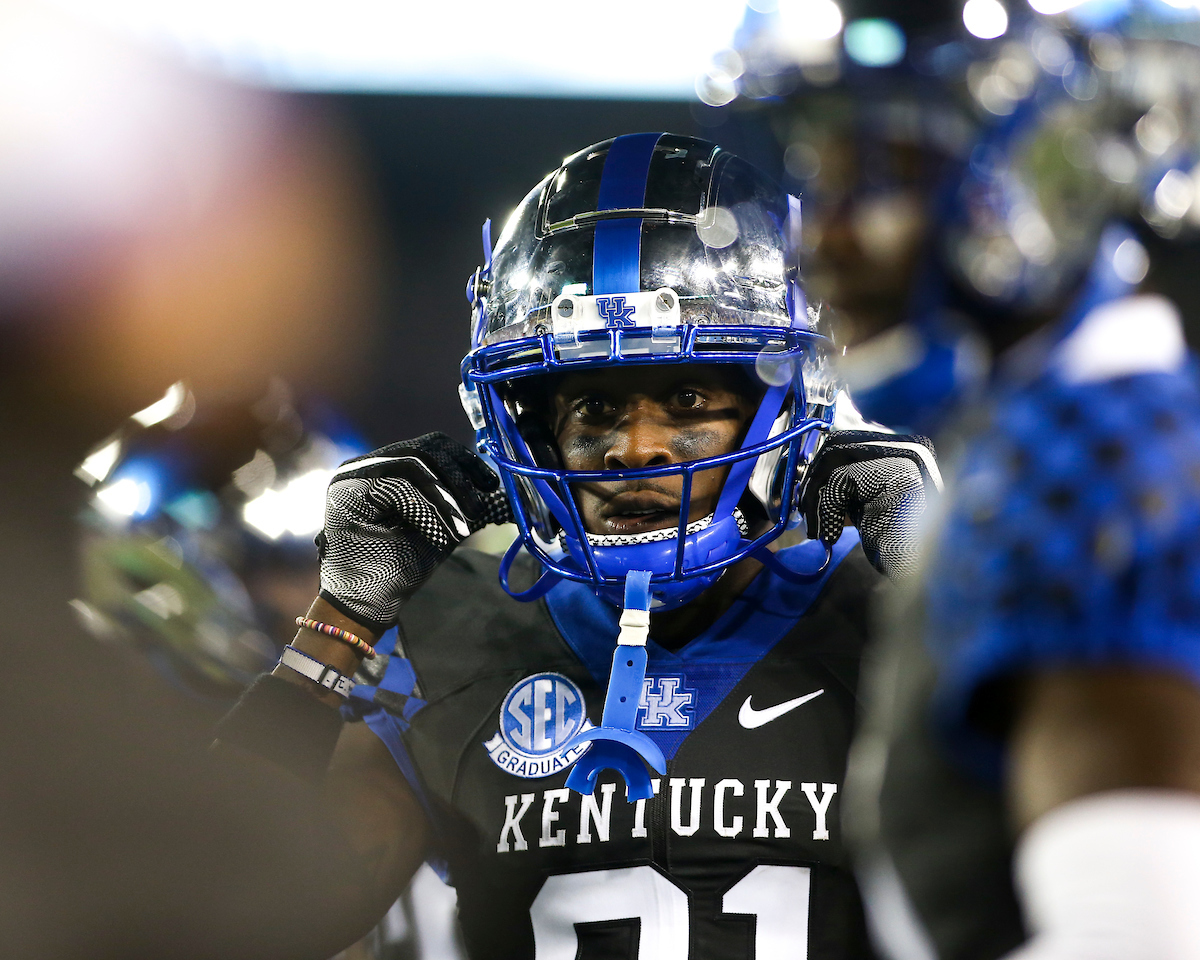 Isaiah Epps.

UK beat LSU 42-21.

Photo by Grace Bradley | UK Athletics