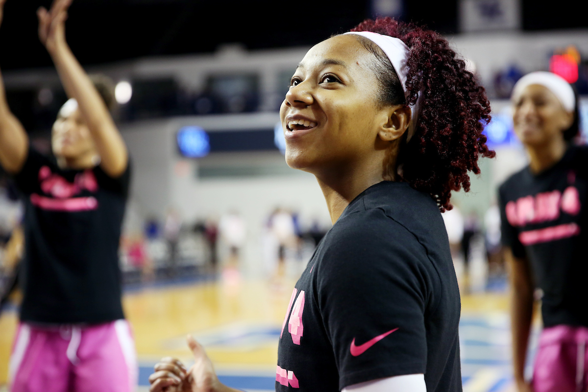 Jaida Roper

The UK Women's Basketball team beat Arkansas.
Photo by Britney Howard | UK Athletics
