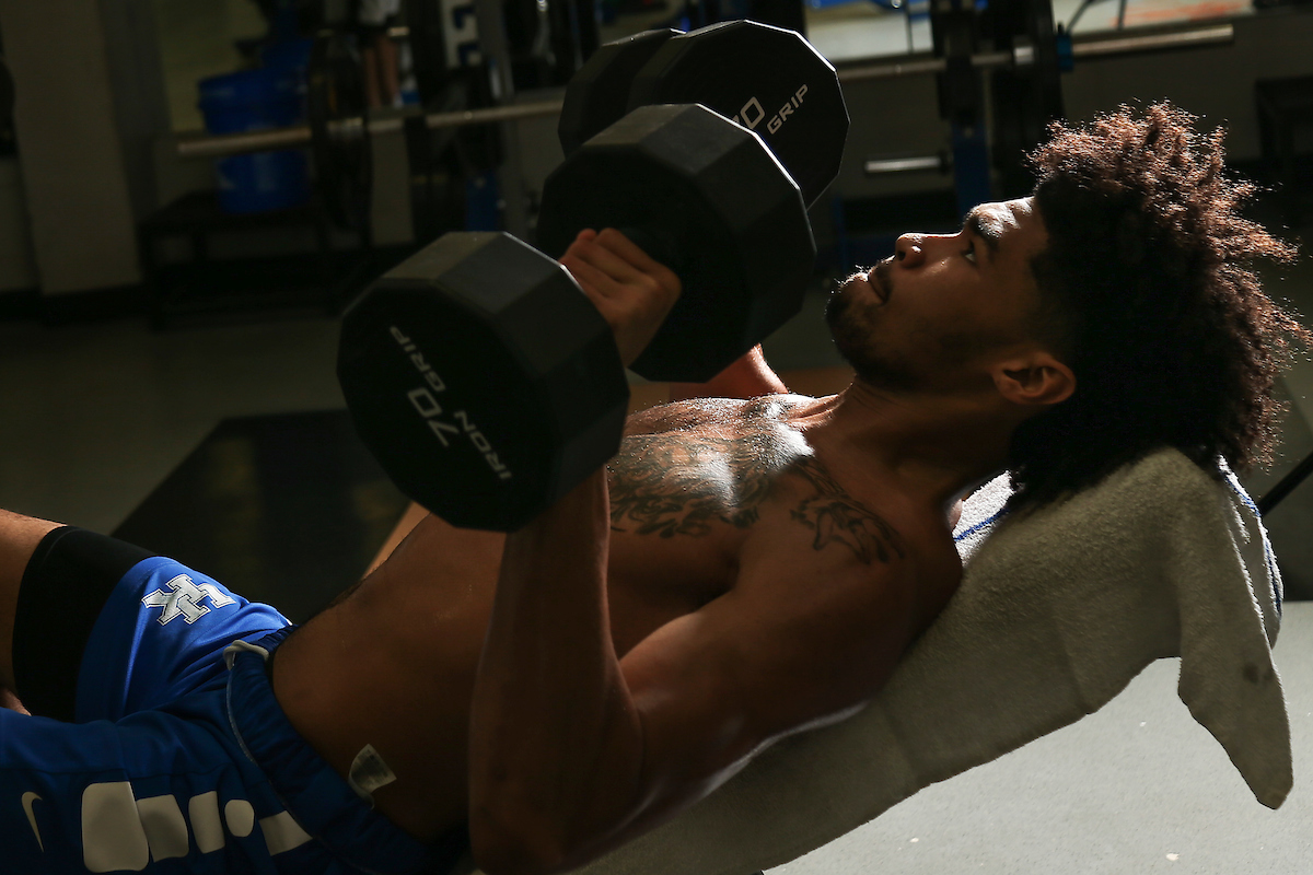 Nick Richards.

Big Blue Caravan. Somerset, Ky. Somerset Kroger. June 21, 2018.

Photo by Chet White | UK Athletics
