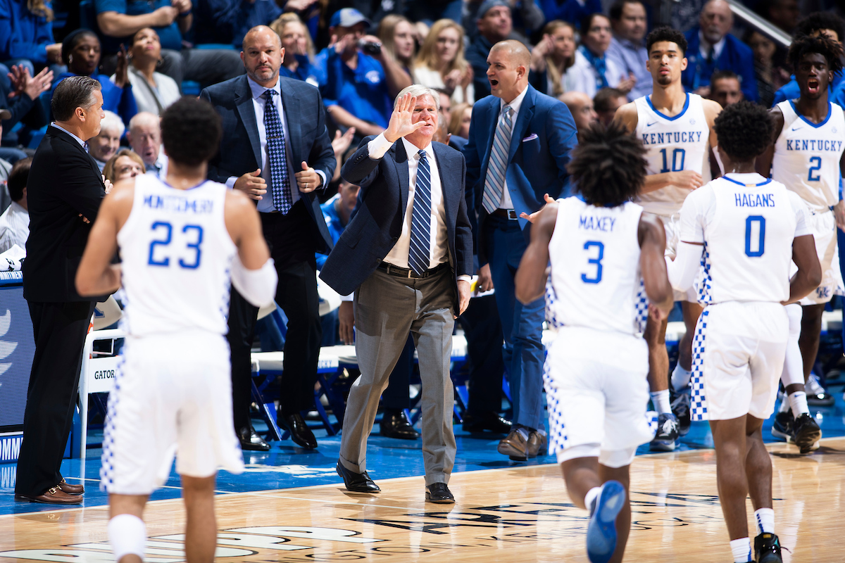 John Robic. Tony Barbee. Joel Justus. 

Kentucky beat Mount St. Mary’s 82-62.

Photo by Chet White | UK Athletics