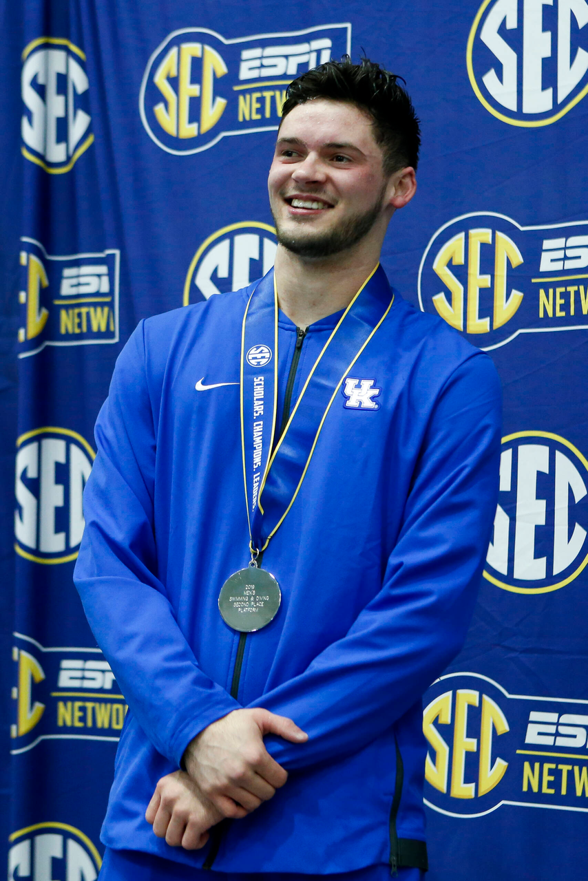 Photos from the afternoon portion of the final day of the 2019 SEC Swimming and Diving Championships in the Gabrielsen Natatorium at the University of Georgia in Athens, Ga., on Saturday, Feb. 23, 2019. (Casey Sykes)