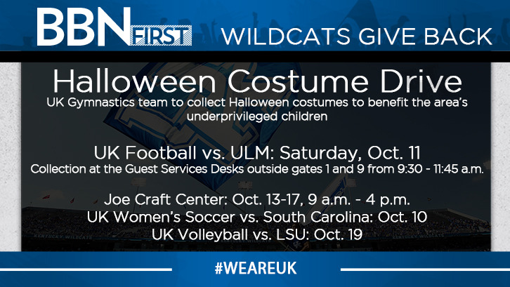 UK Gymnastics Team to Hold Halloween Costume Drive