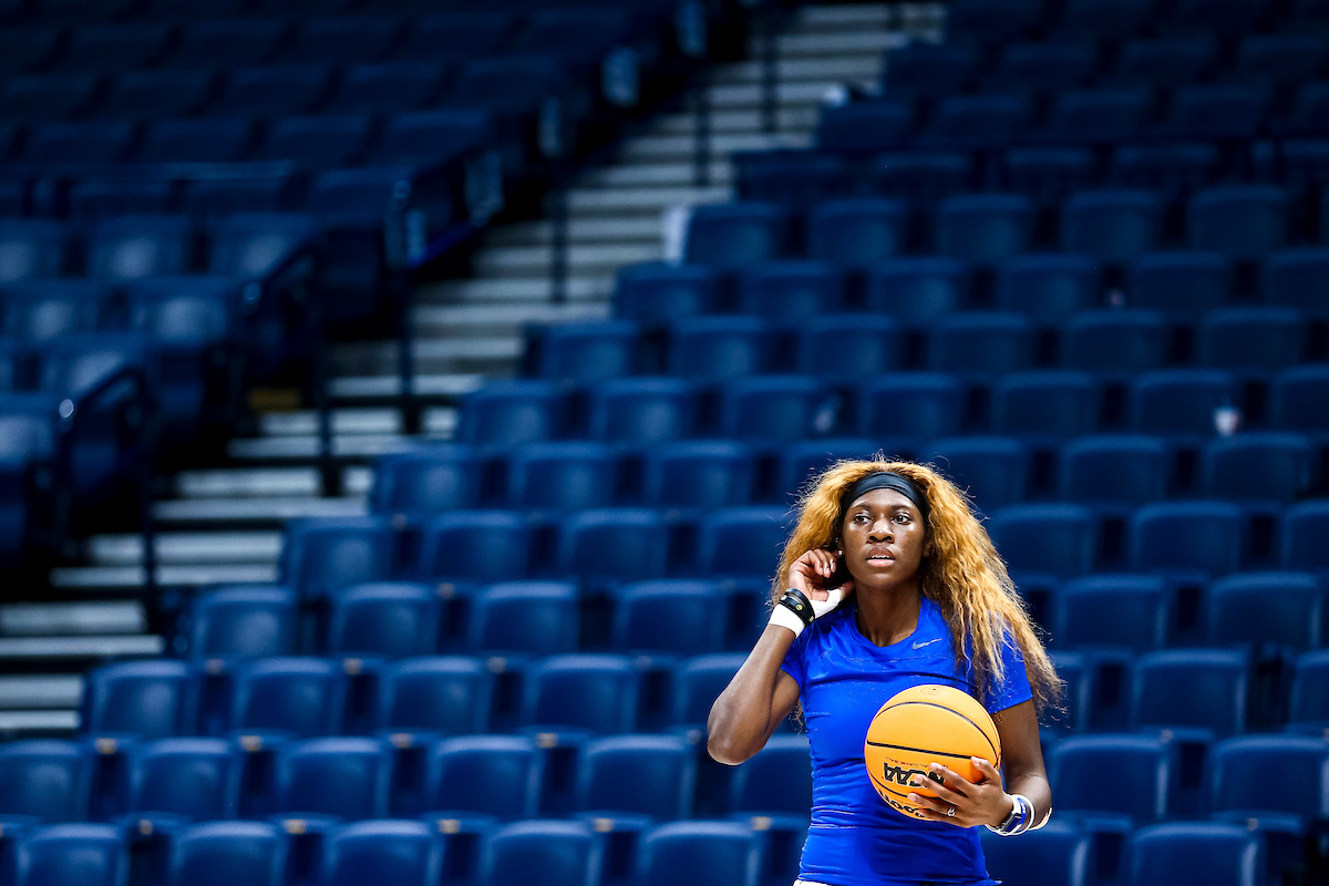 Rhyne Howard.

Kentucky shootaround day one for the SEC Tournament.

Photo by Eddie Justice | UK Athletics