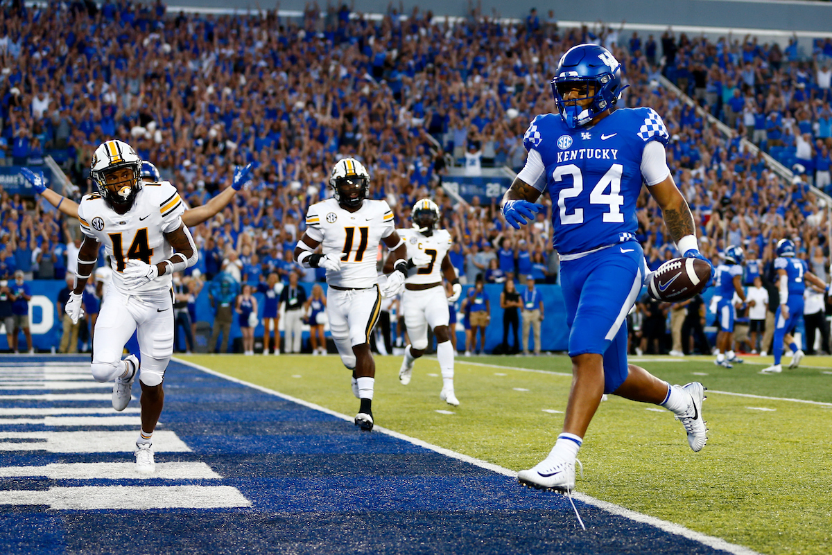 Chris Rodriguez Jr. 

Kentucky beat Mizzou 35-28. 

Photo By Barry Westerman | UK Athletics