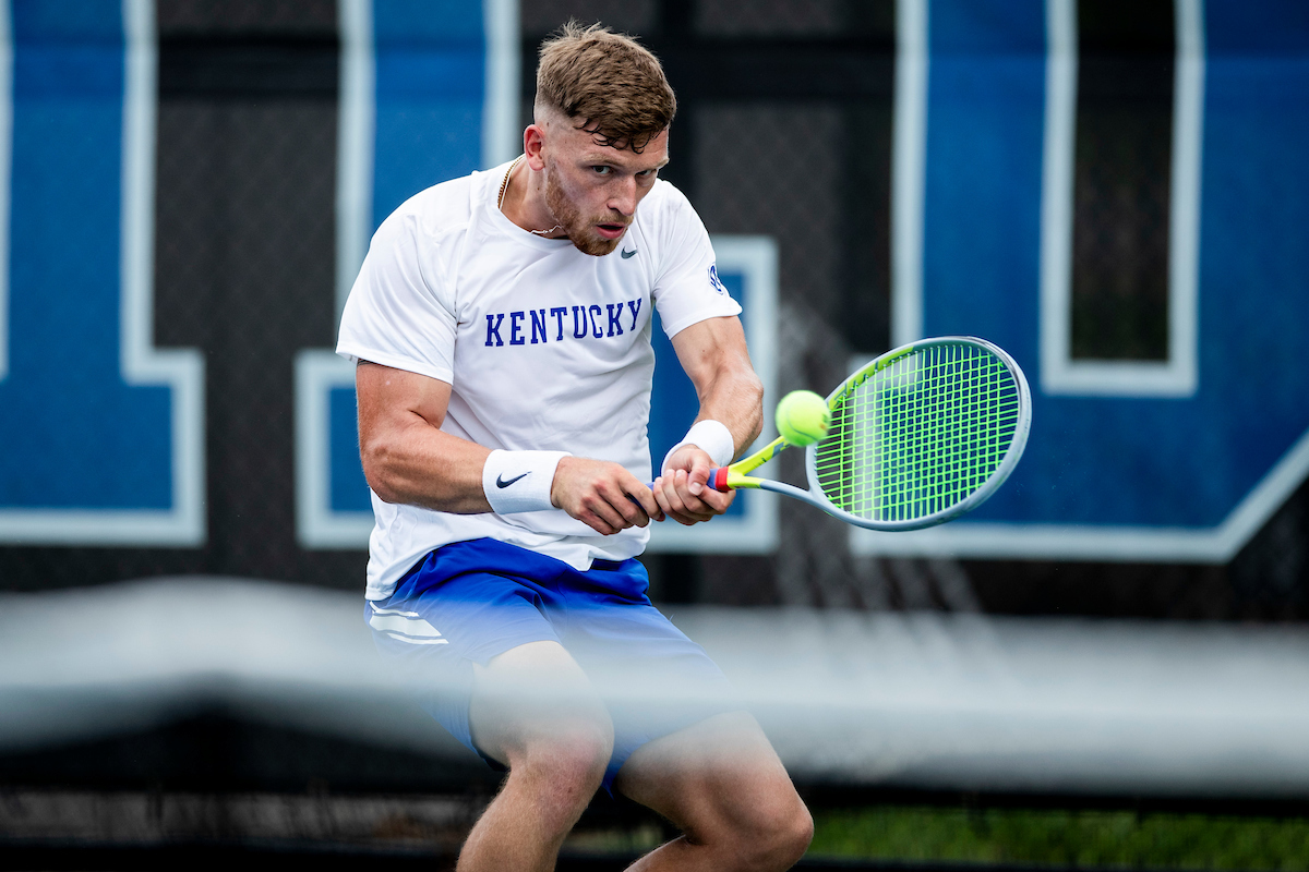 Millen Hurrion.

Kentucky beat DePaul 4-0 in the first round of the 2022 NCAA Men’s Tennis Tournament.

Photo by Elliott Hess | UK Athletics