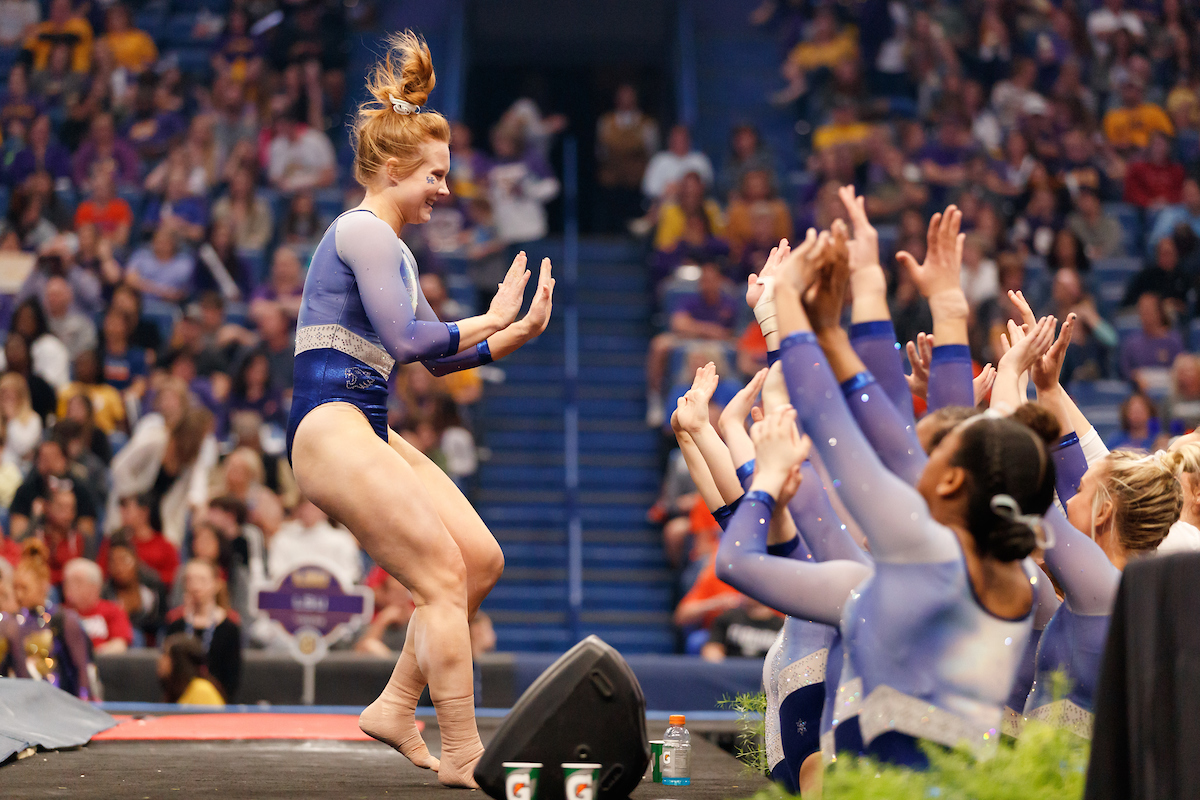 Sidney Dukes.


Gymnastics scores 196.225 at SEC Championship.

 
Photo by Elliott Hess | UK Athletics