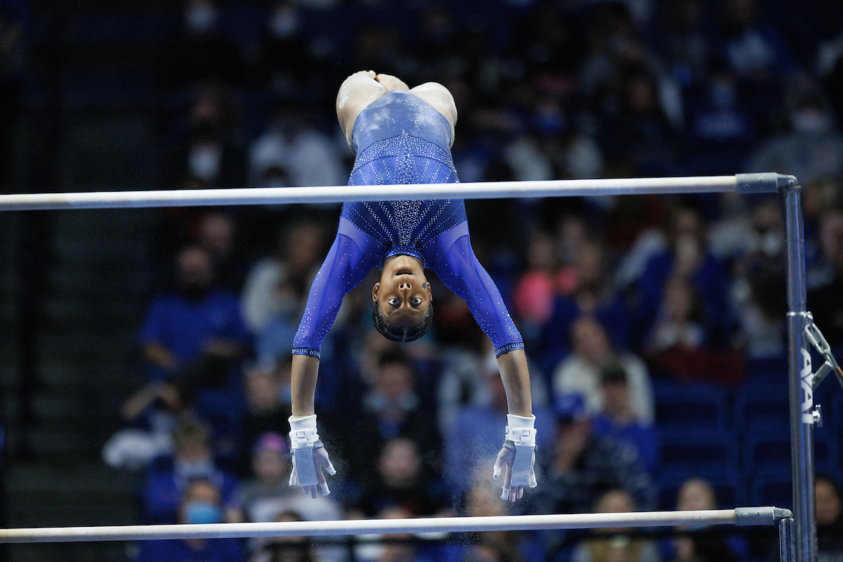 CALLY NIXON.

Kentucky beats Ball State, 196.525-194.750.

Photo by Elliott Hess | UK Athletics
