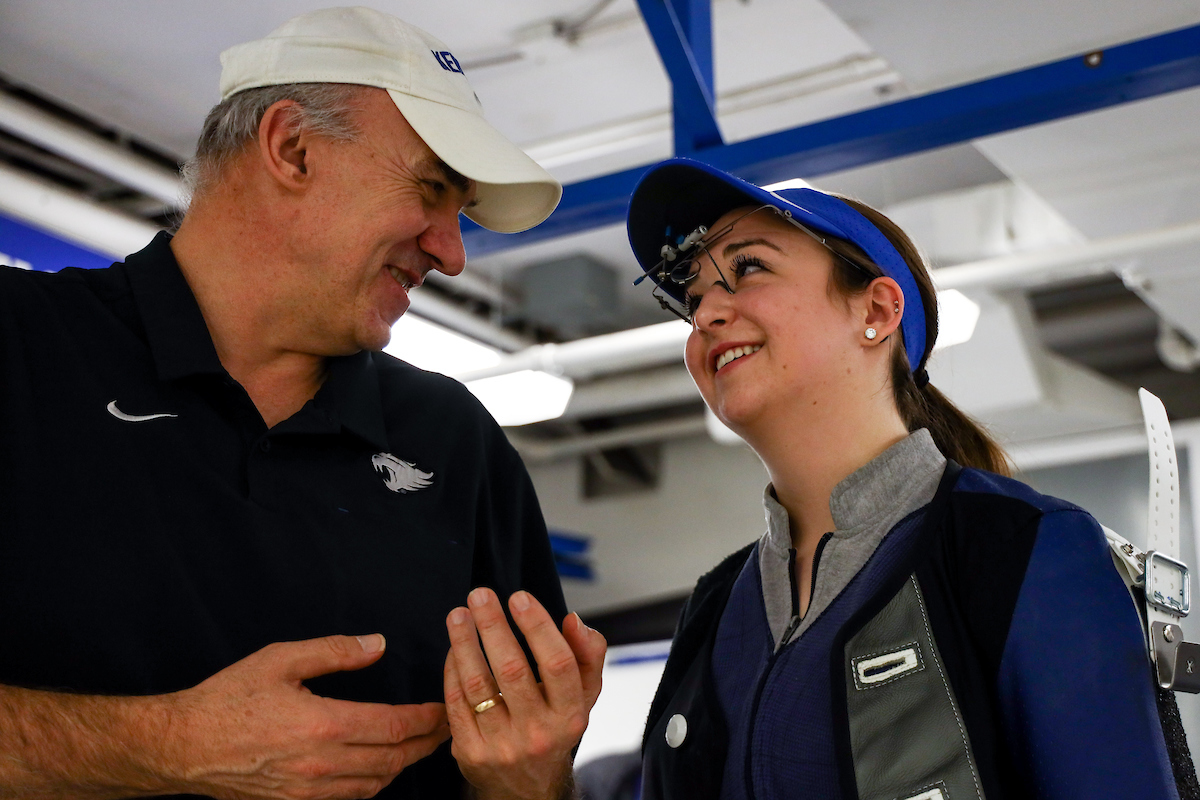 Emmie Sellers. 

Kentucky vs Morehead State rifle.

Photo by Eddie Justice | UK Athletics