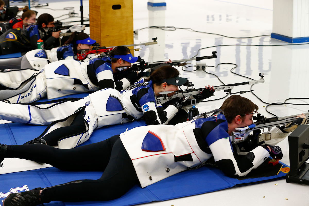 Rifle Team. 

Kentucky NCAA Rifle Qualifier. 

Photo By Barry Westerman | UK Athletics