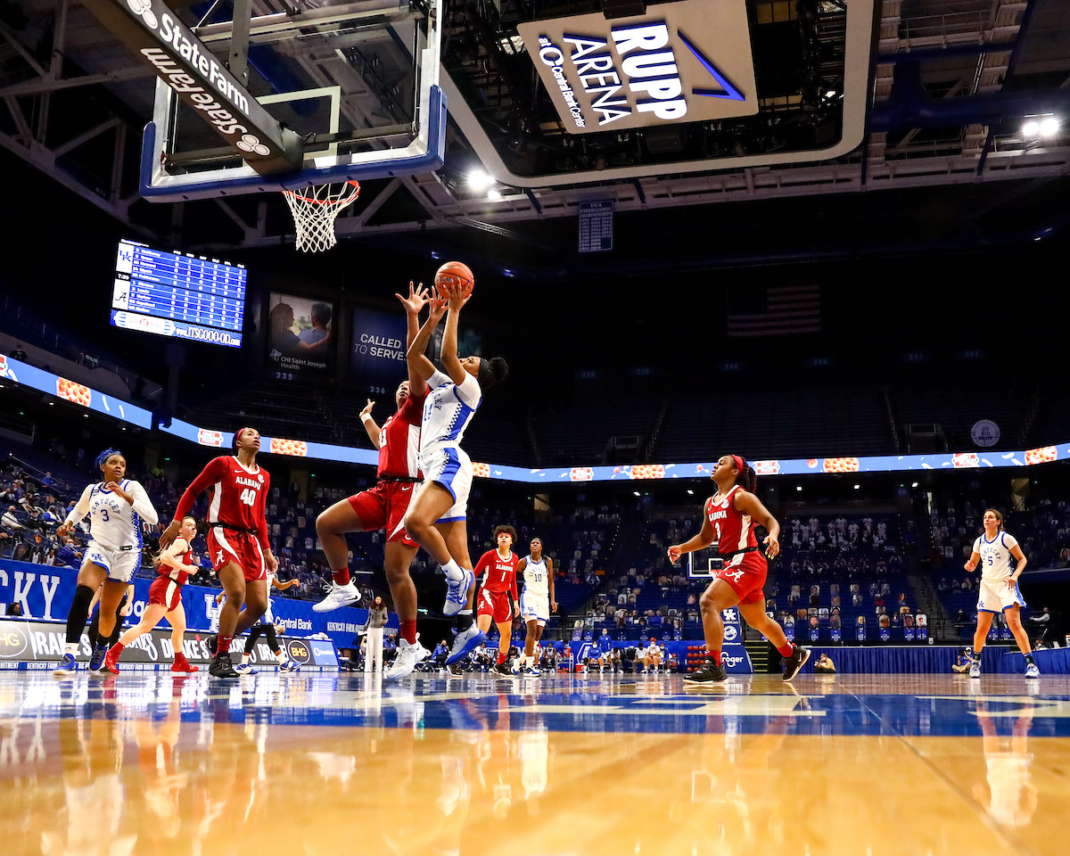 Tatyana Wyatt. 

Kentucky beats Alabama 81-68.

Photo by Eddie Justice | UK Athletics