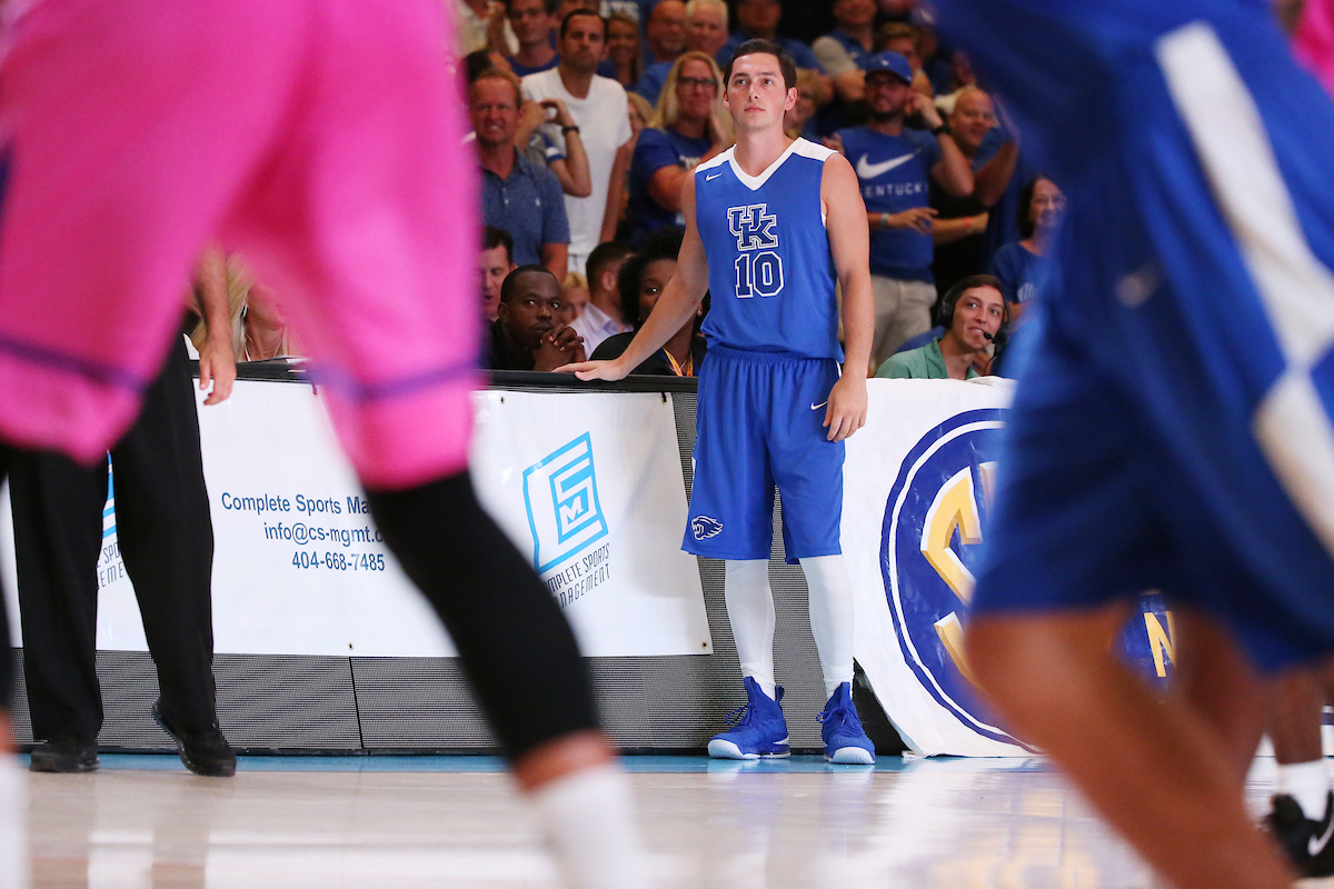 Jonny David.

The University of Kentucky men's basketball team beat Serbia's Mega Bemax 100-64 at the Atlantis Imperial Arena in Paradise Island, Bahamas, on Saturday, August11, 2018.

Photo by Chet White | UK Athletics